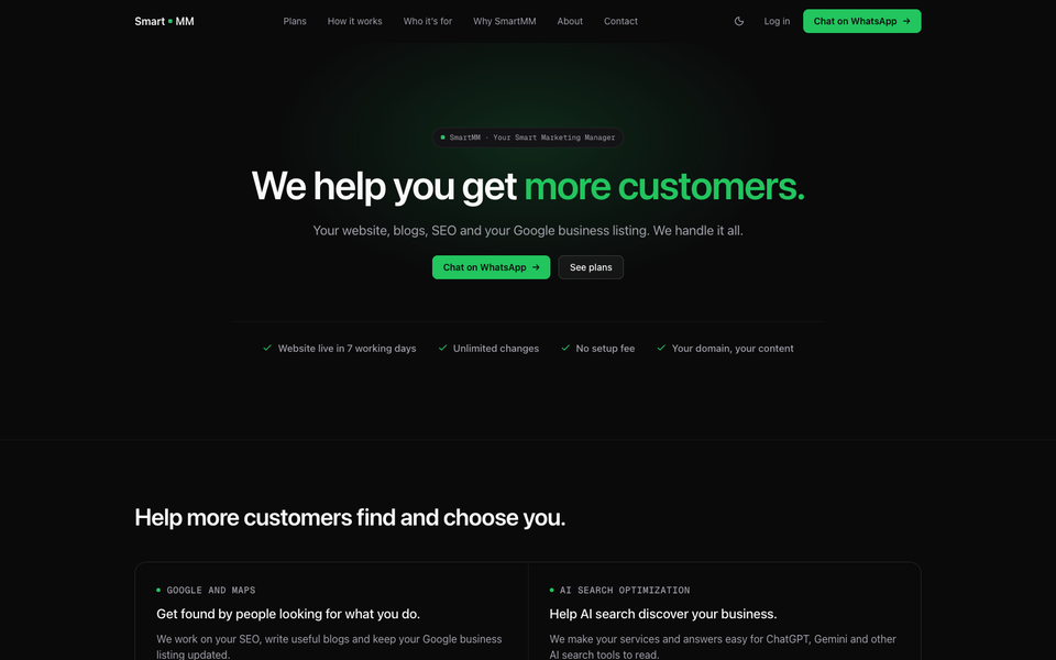 SmartMM website and search management