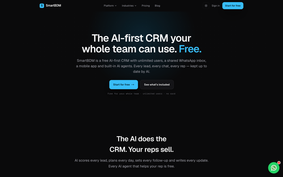 SmartBDM AI-first CRM