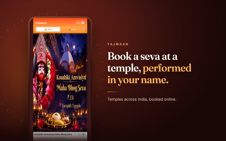 Yajmaan seva booking platform